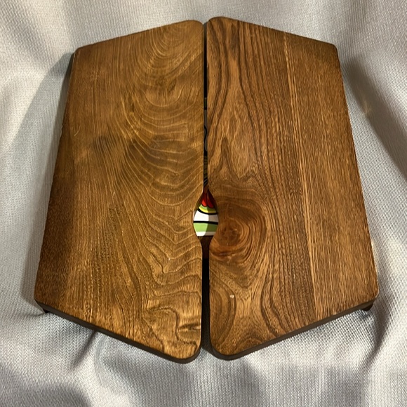 Vintage Japan Gail Craft Wood Butterfly Tile Charcuterie Cheese Board - Picture 3 of 8